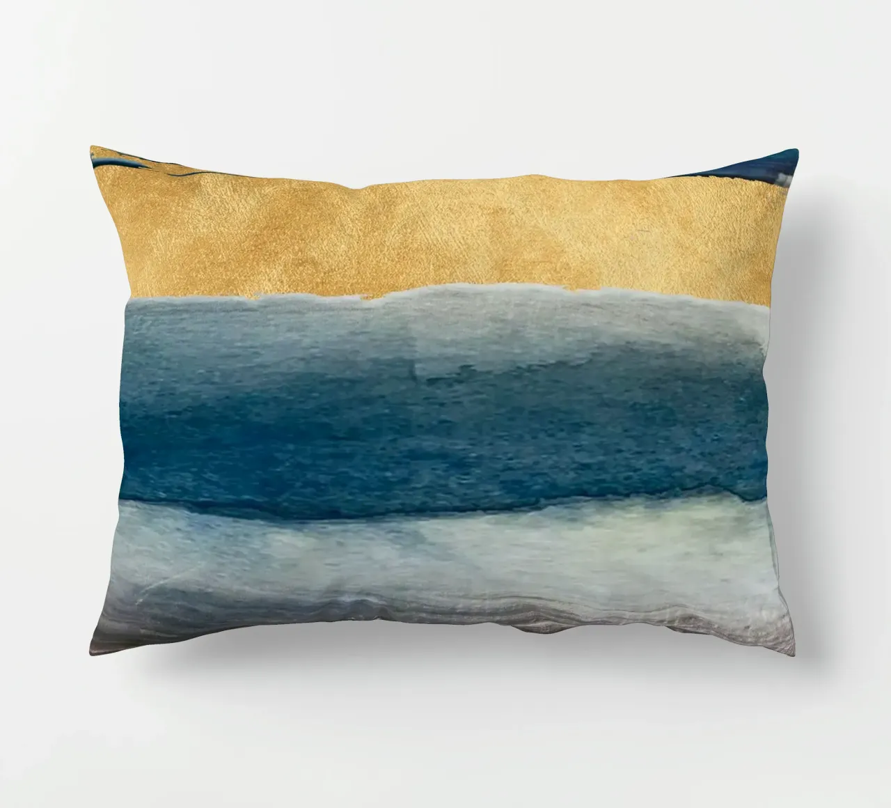 abstract golden brushstrokes cuscino da vintageshop