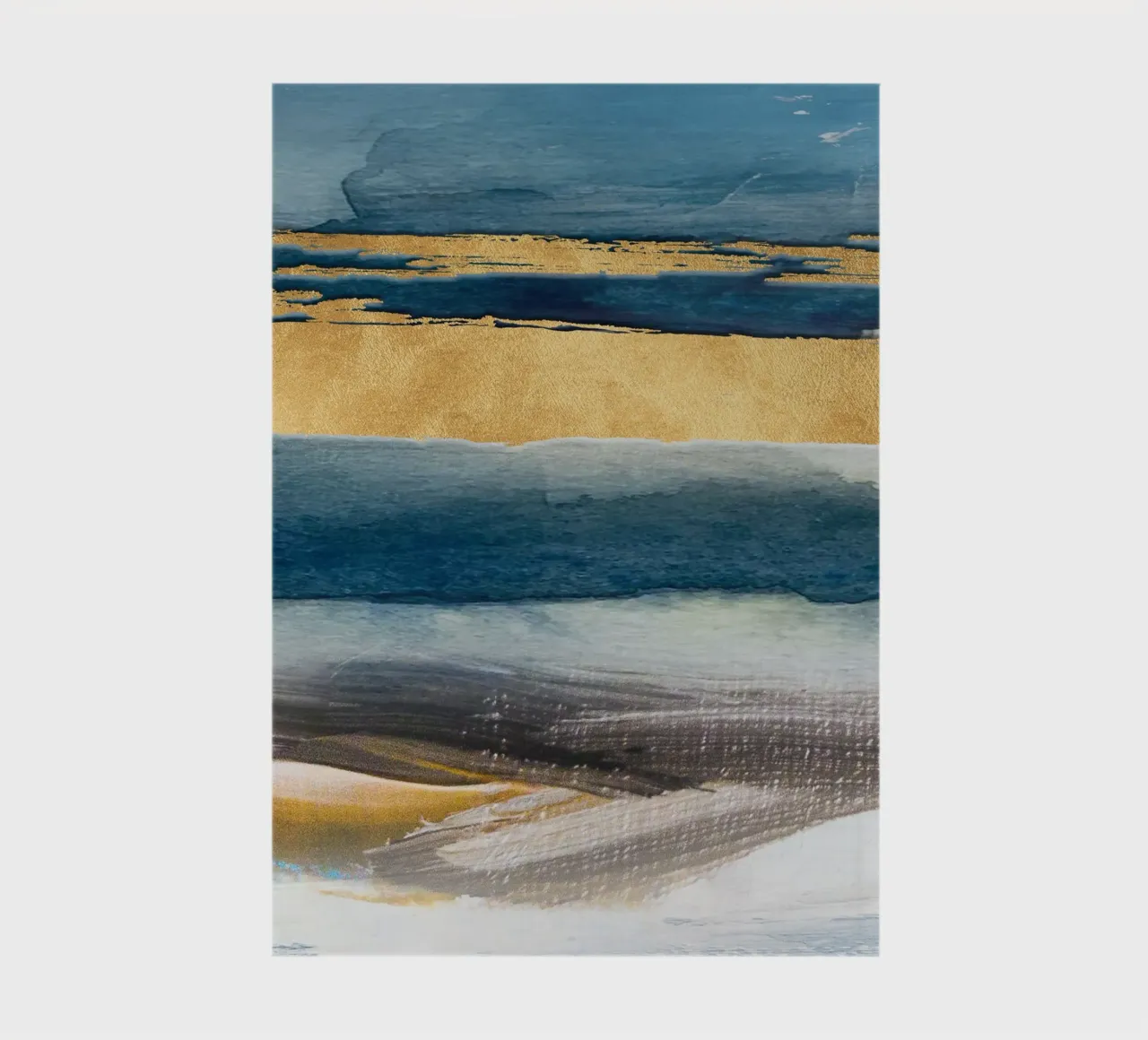 abstract golden brushstrokes notebook by vintageshop