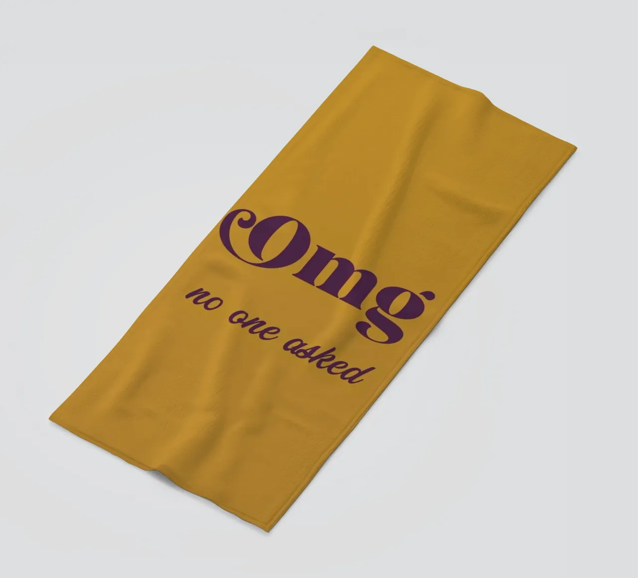 Omg Mustard beach towel by Trabolt Design
