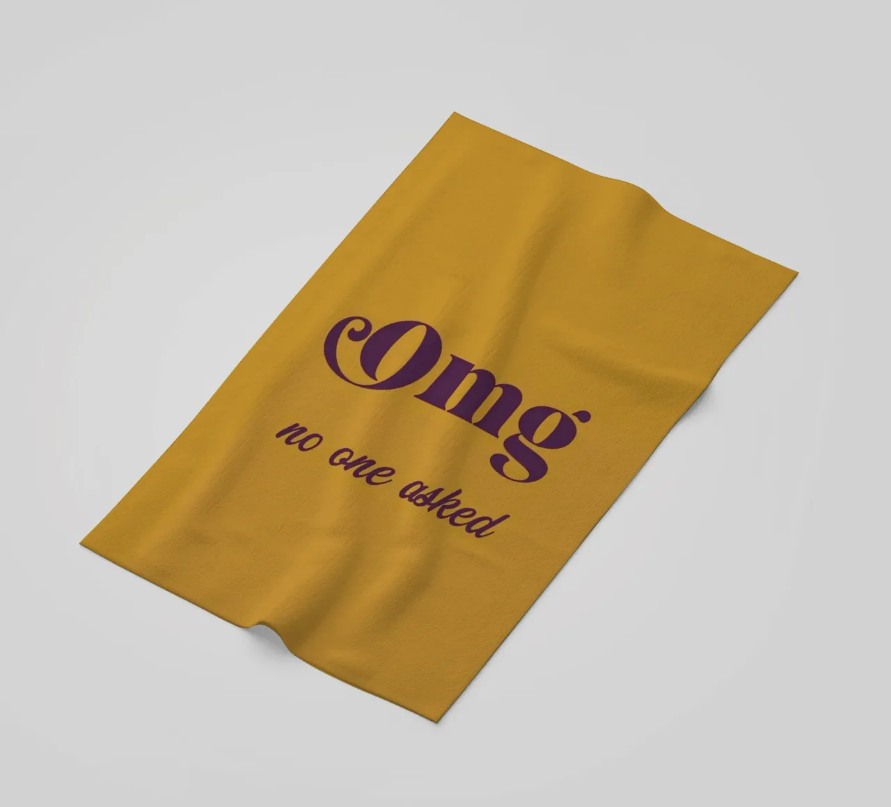 Omg Mustard beach towel by Trabolt Design