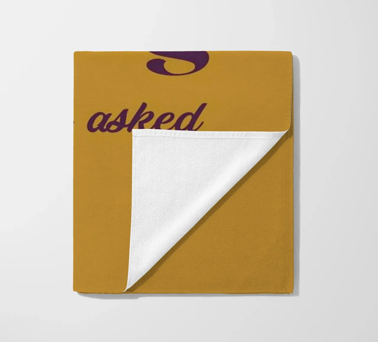 Omg Mustard beach towel by Trabolt Design
