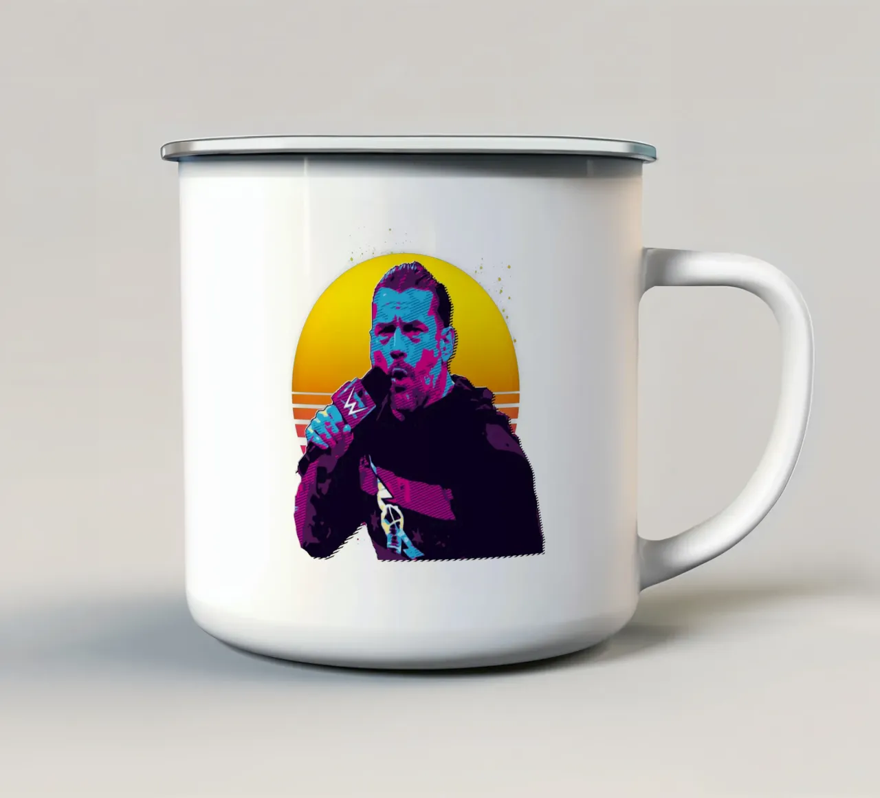 WWE CM Punk tazza in smalto da singpentinksale