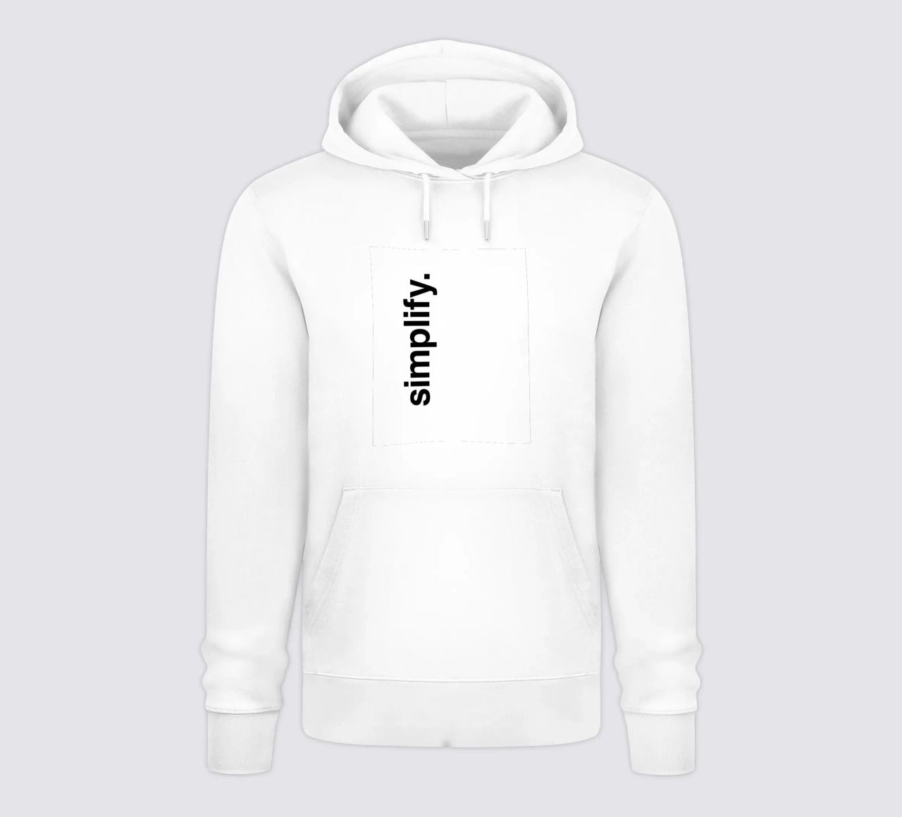 Semplificare felpa con cappuccio da quote design