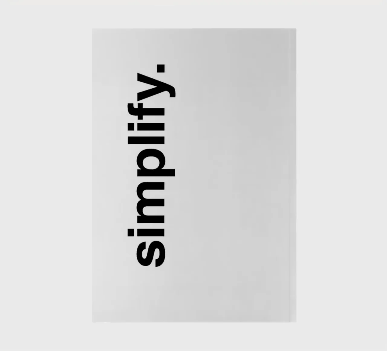 Vereenvoudig notitieboek van quote design