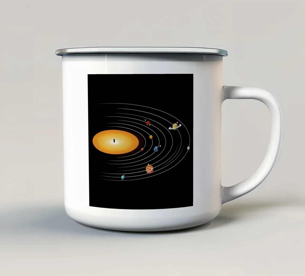 Solar System Vinyl Music tazza in smalto da Tobe Fonseca