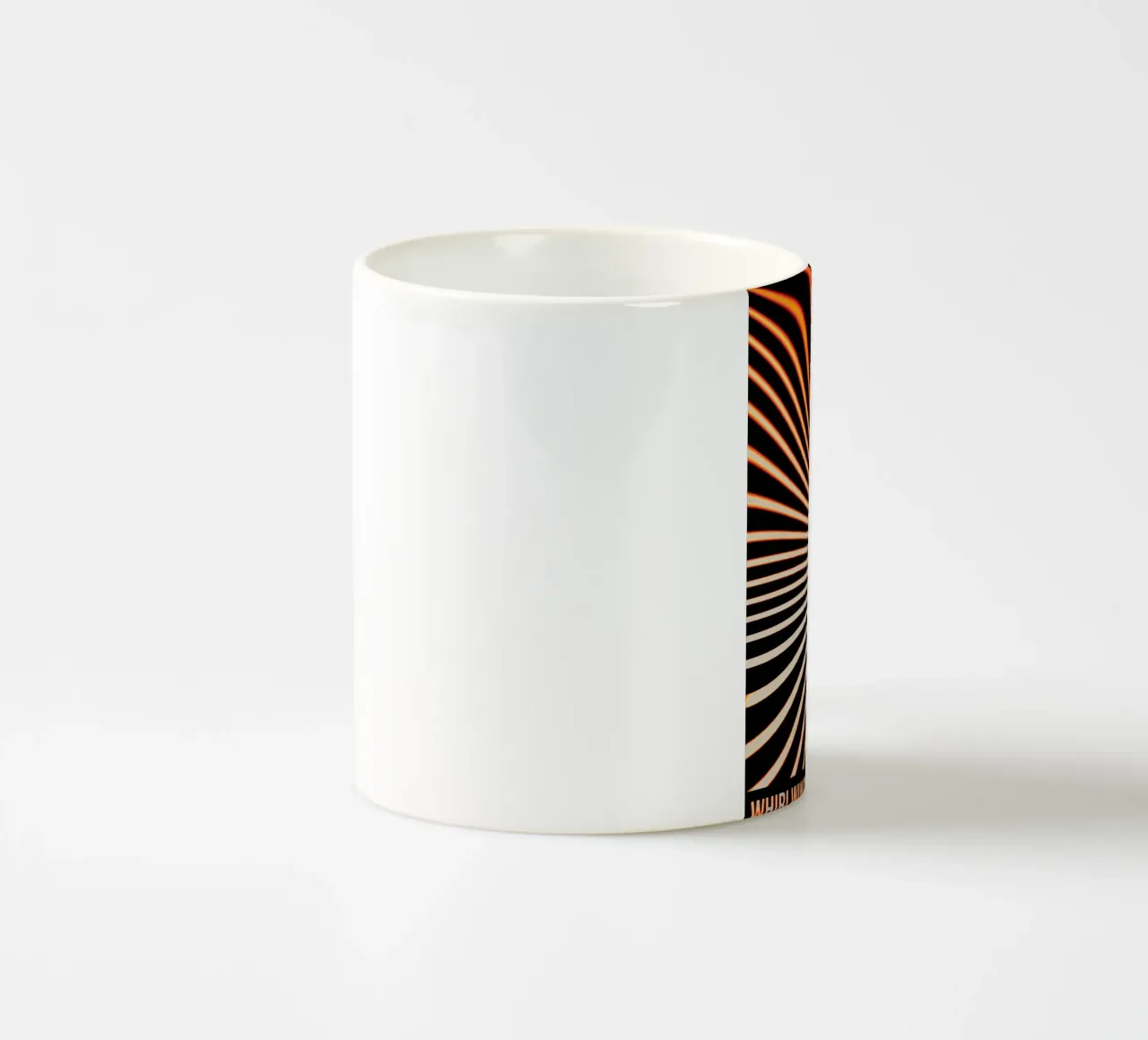 Vortex of Light Abstract Poster Spiral Red and Black ceramic mug by Sarah Mauriaucourt