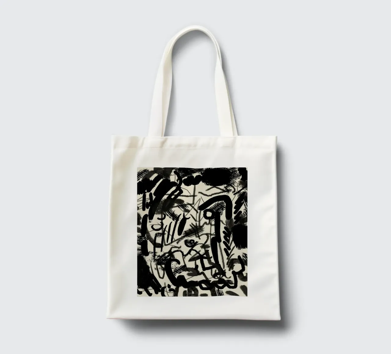 Frantic ink abstract tote bag by Little Dean