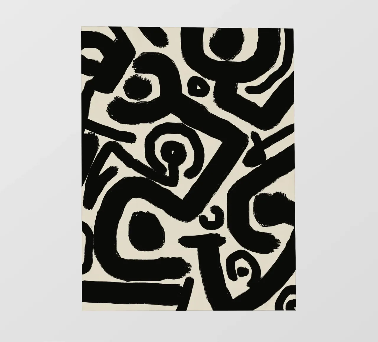 Grassetto nero astratto telo in pvc da Little Dean
