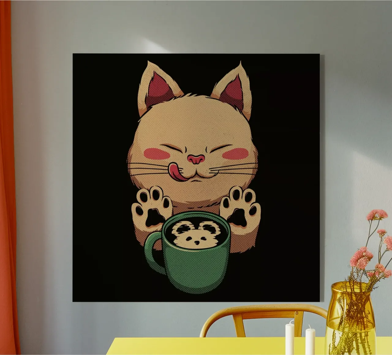 Kitty Latte Little Mouse plexiglass da Tobe Fonseca