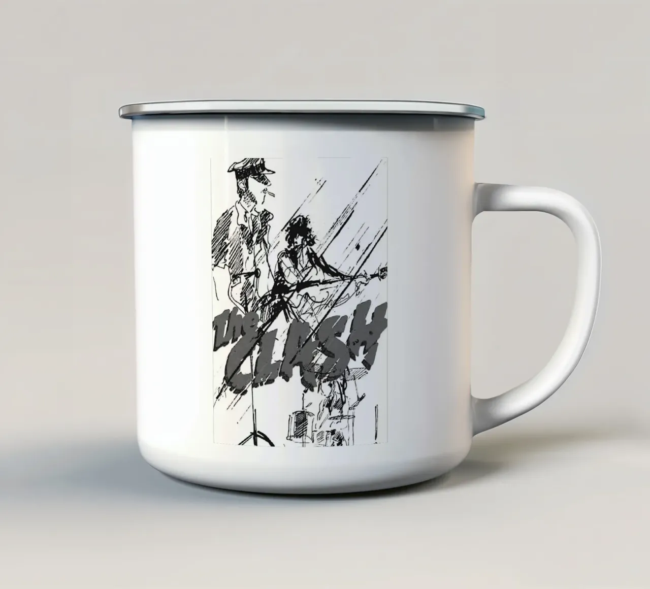 lo scontro tazza in smalto da vanhesling
