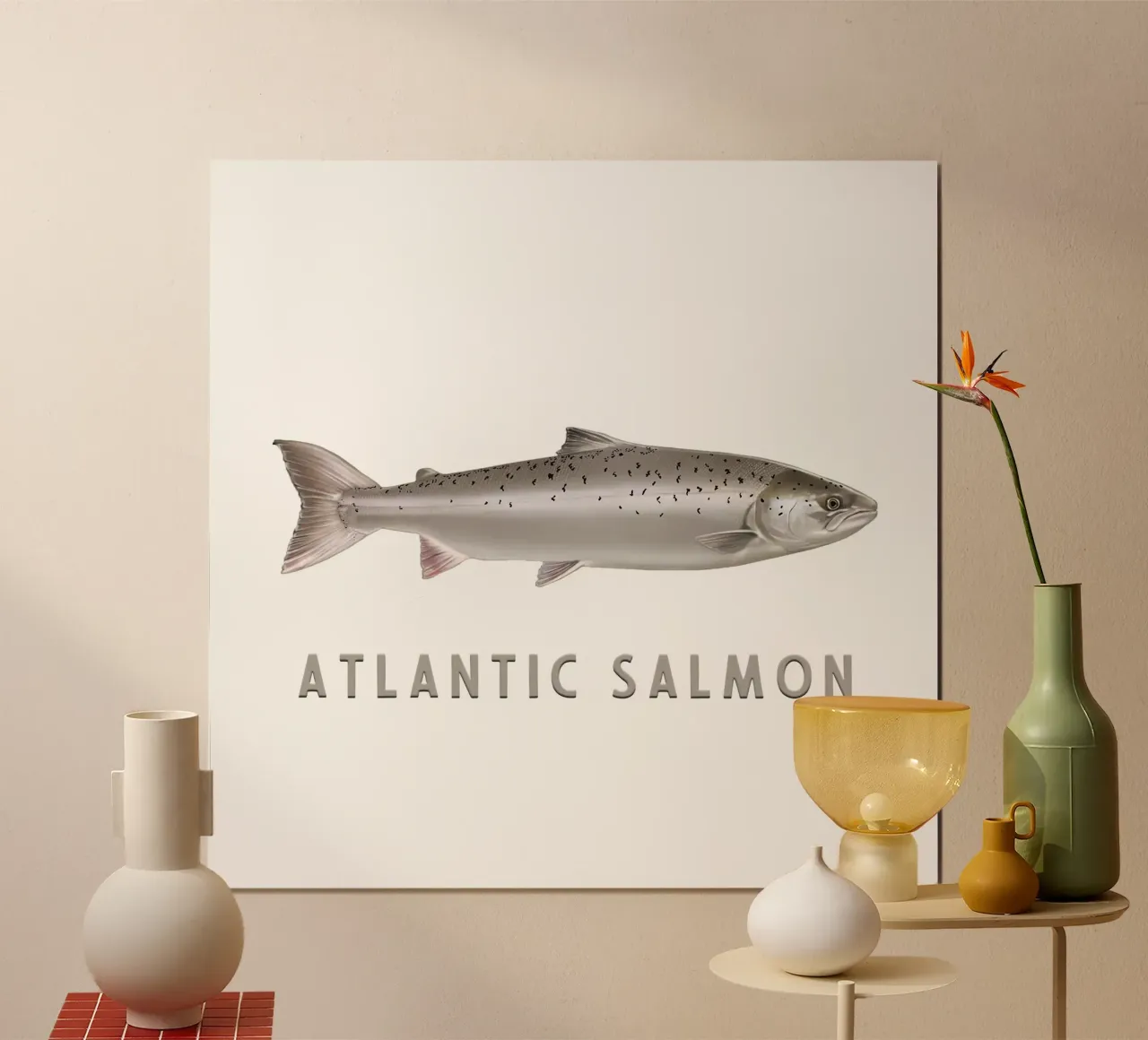 Salmone atlantico Pesce d'acqua salata poster da singpentinksale