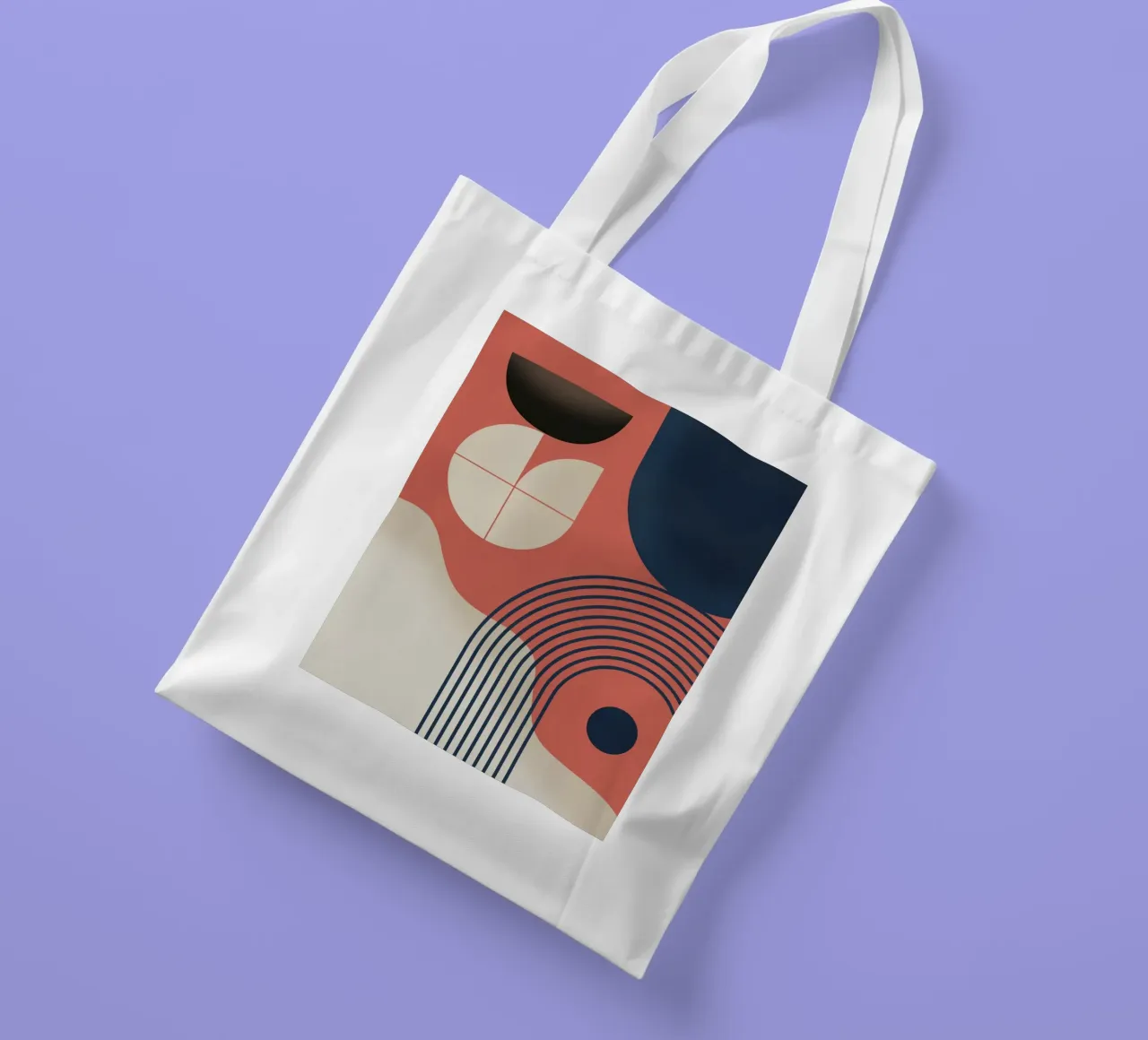 Spazio organico e geometrico 02 borsa in juta da Little Dean