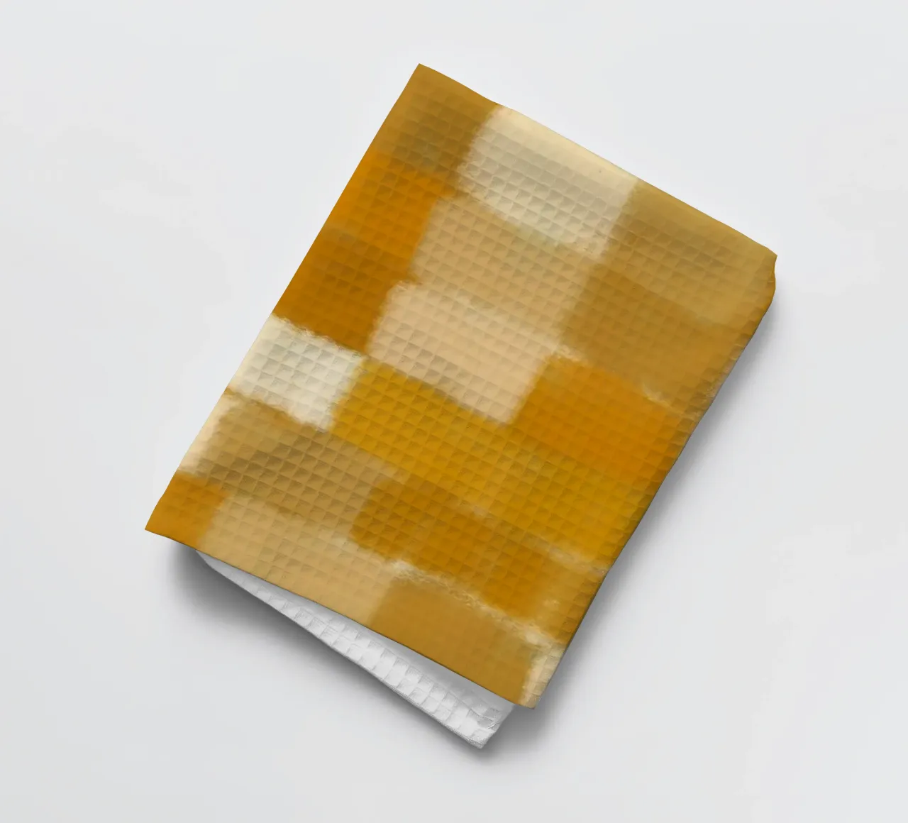 Ocre jaune grille dorée torchon de Little Dean