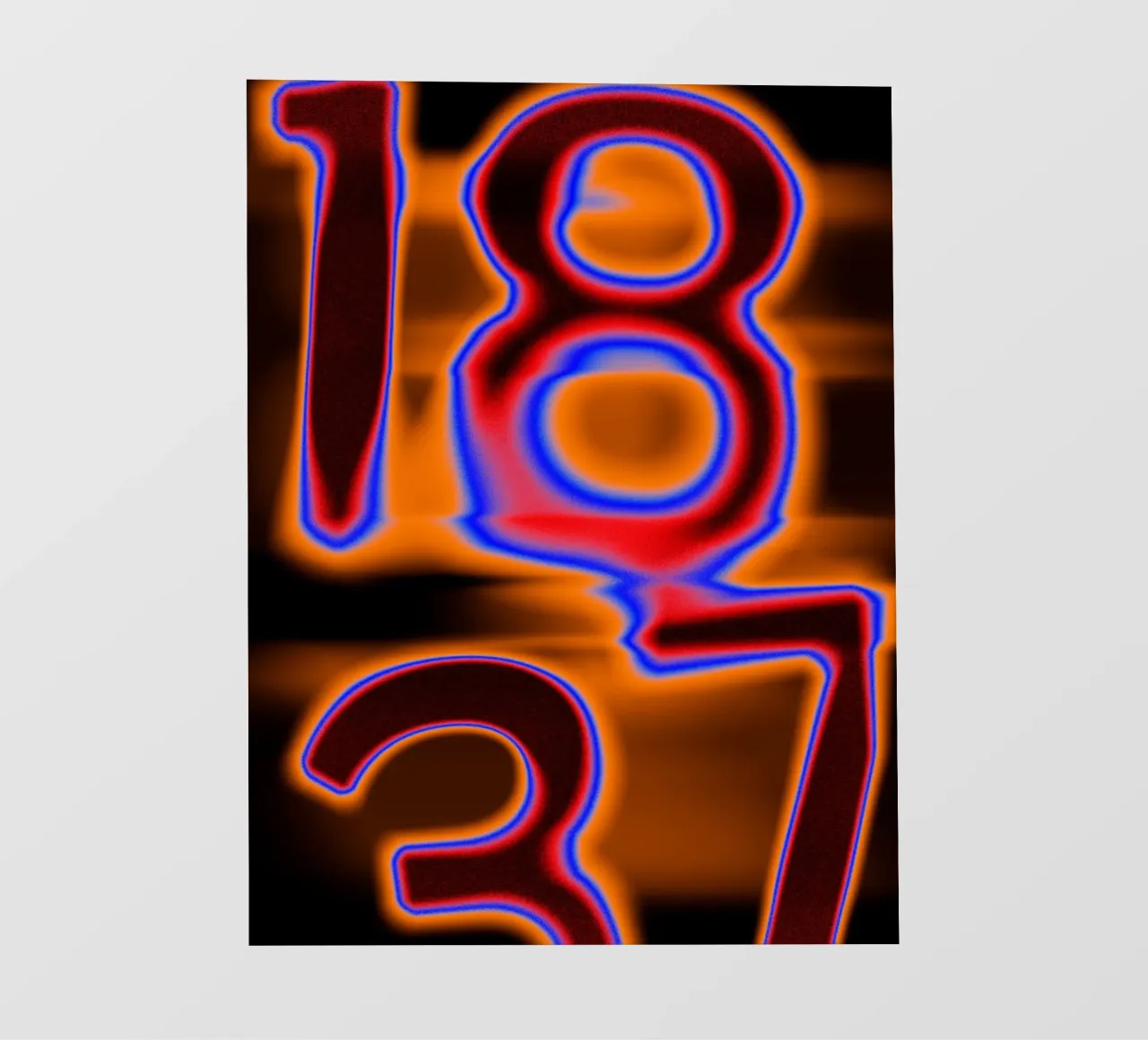 1837 in fusione cromatica - Calore incandescente telo in pvc da Sarah Mauriaucourt