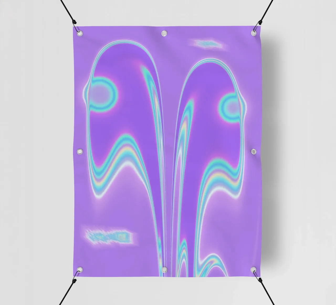 Forme a specchio in una luce iridescente telo in pvc da Sarah Mauriaucourt