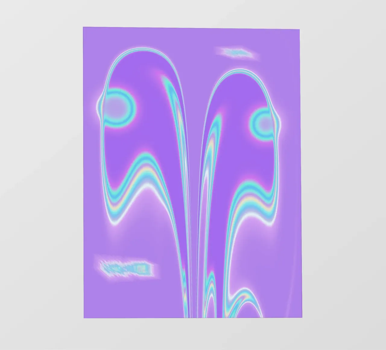 Spiegelformen in irisierendem Licht PVC Plane von Sarah Mauriaucourt