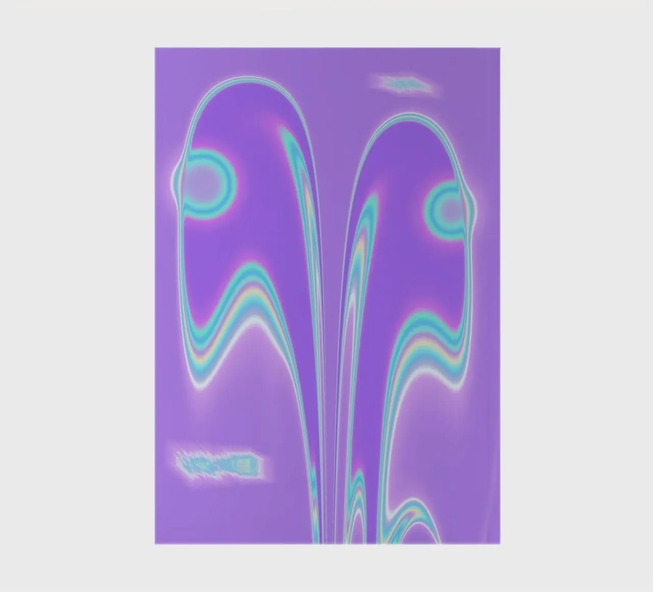 Mirror shapes in iridescent light notebook by Sarah Mauriaucourt
