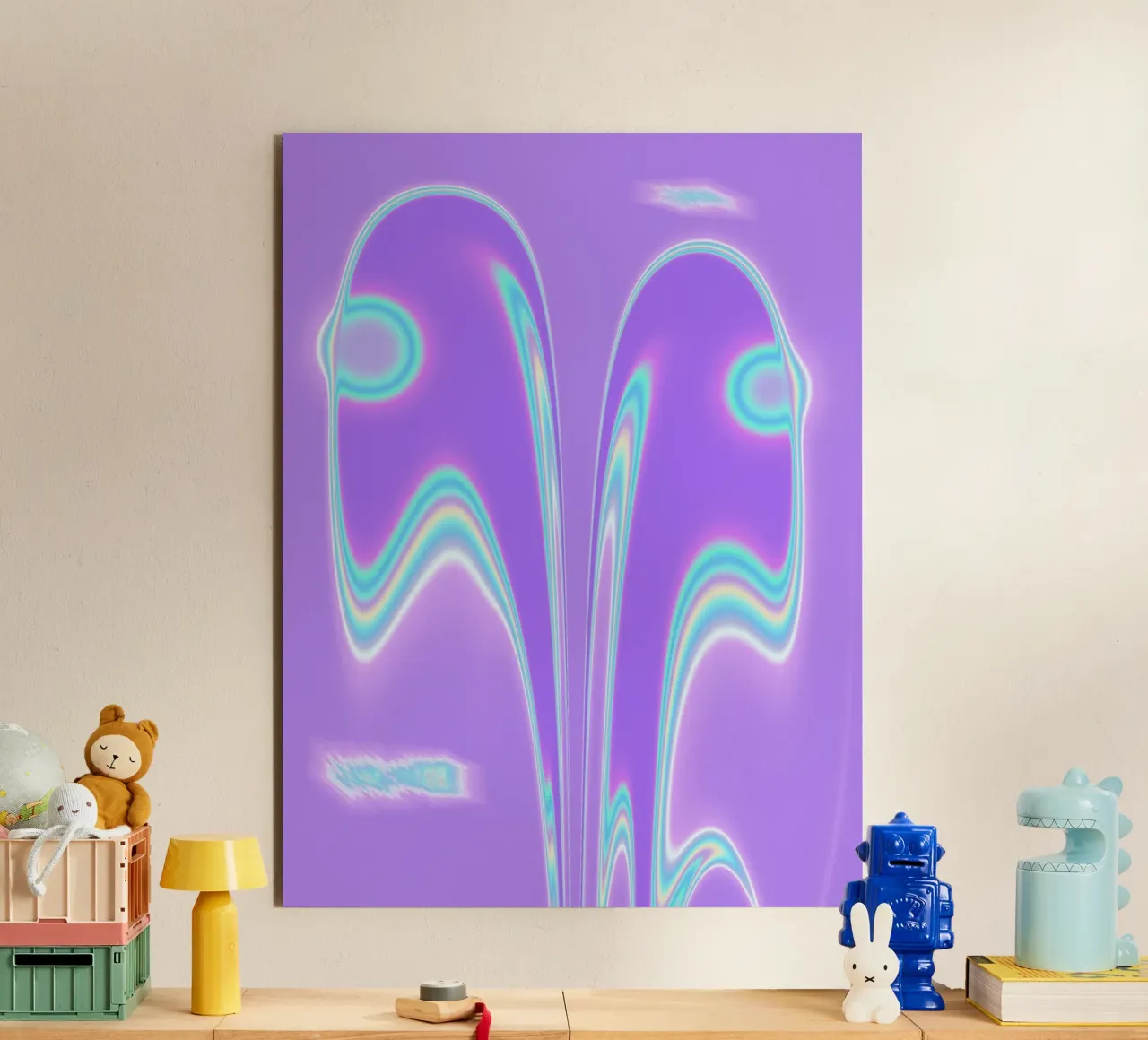 Forme a specchio in una luce iridescente alluminio dibond da Sarah Mauriaucourt