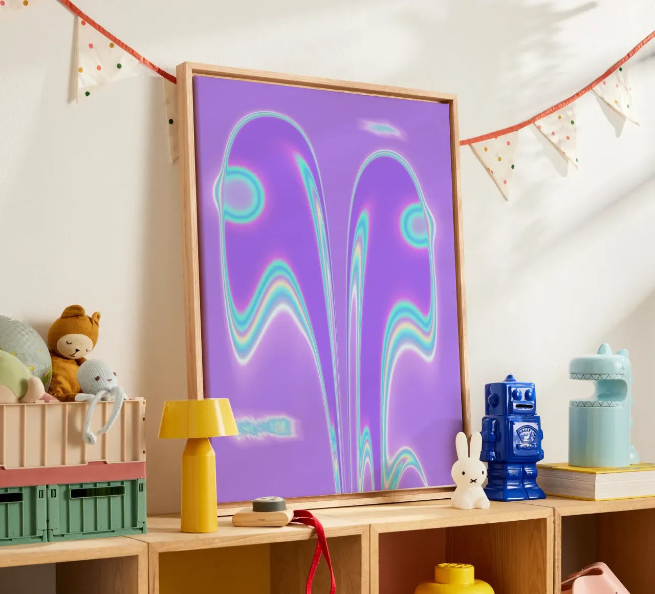 Forme a specchio in una luce iridescente tela da Sarah Mauriaucourt