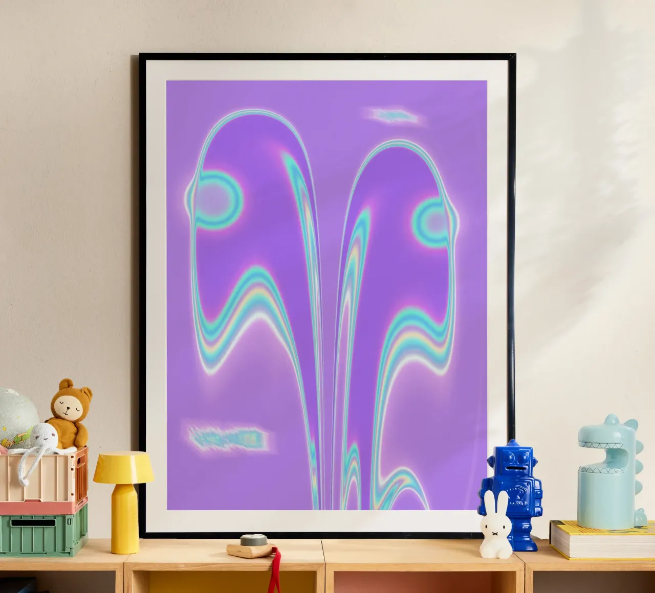 Forme a specchio in una luce iridescente poster da Sarah Mauriaucourt