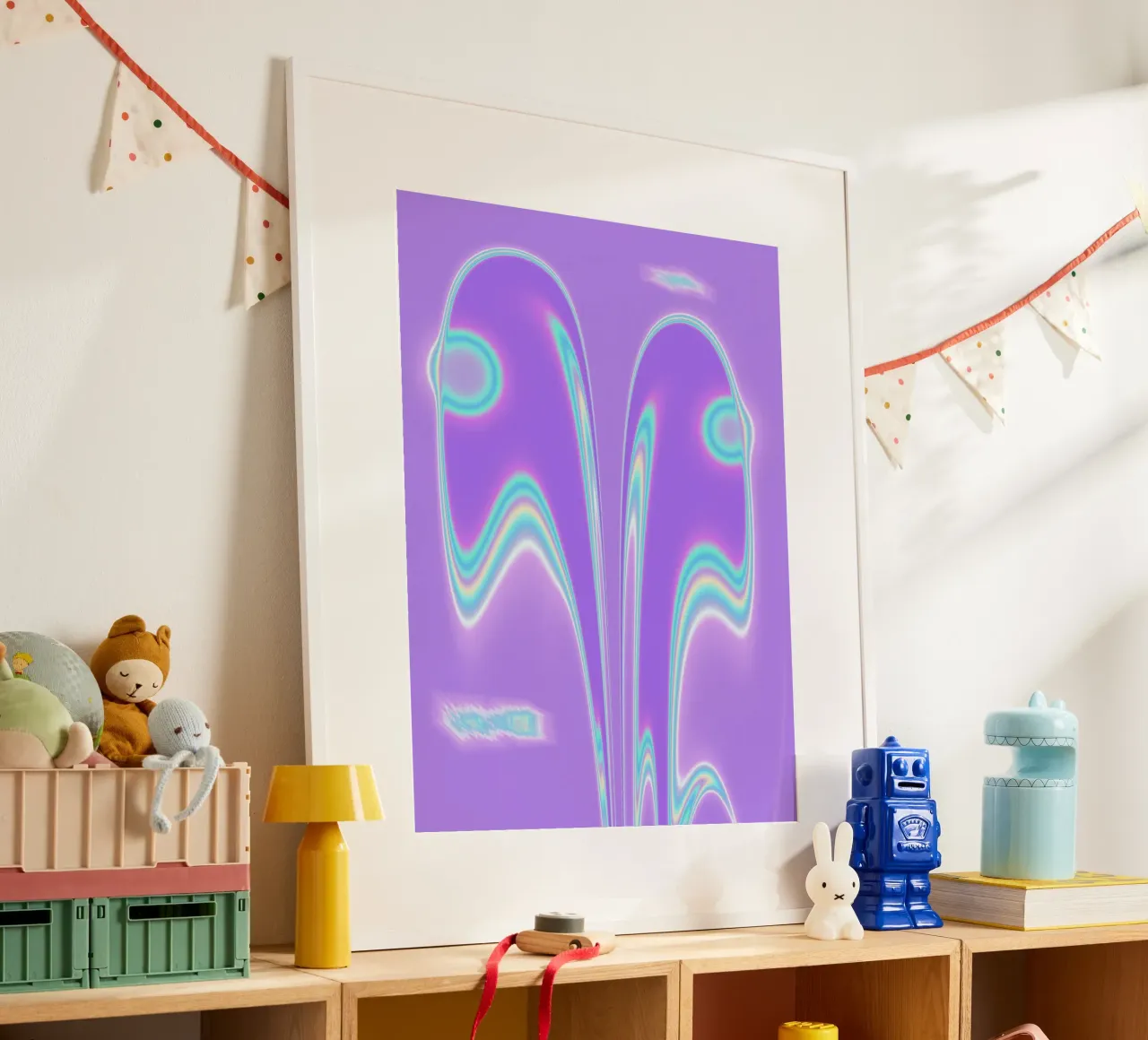 Forme a specchio in una luce iridescente poster da Sarah Mauriaucourt