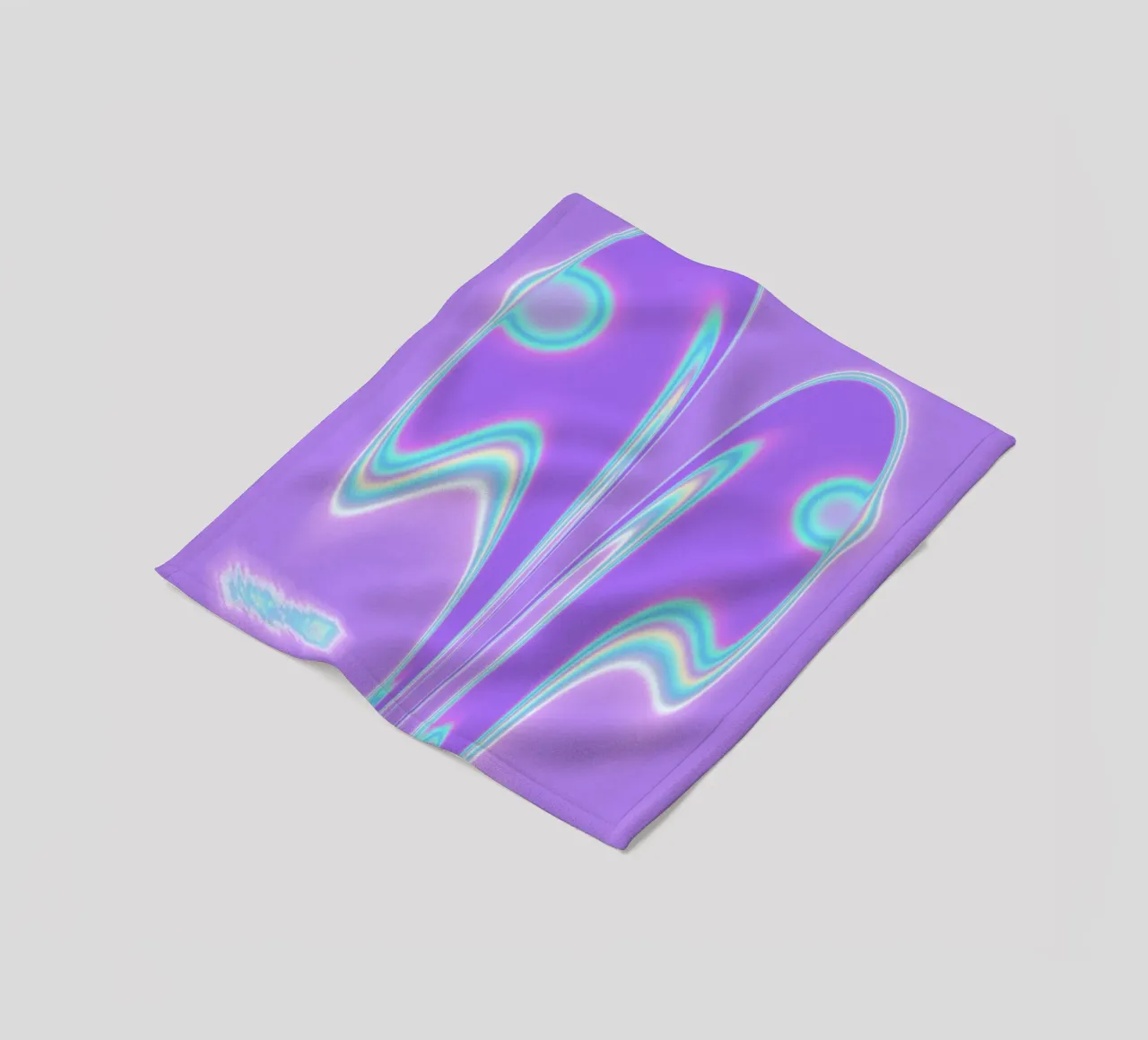 Spiegelformen in irisierendem Licht Fleecedecke von Sarah Mauriaucourt