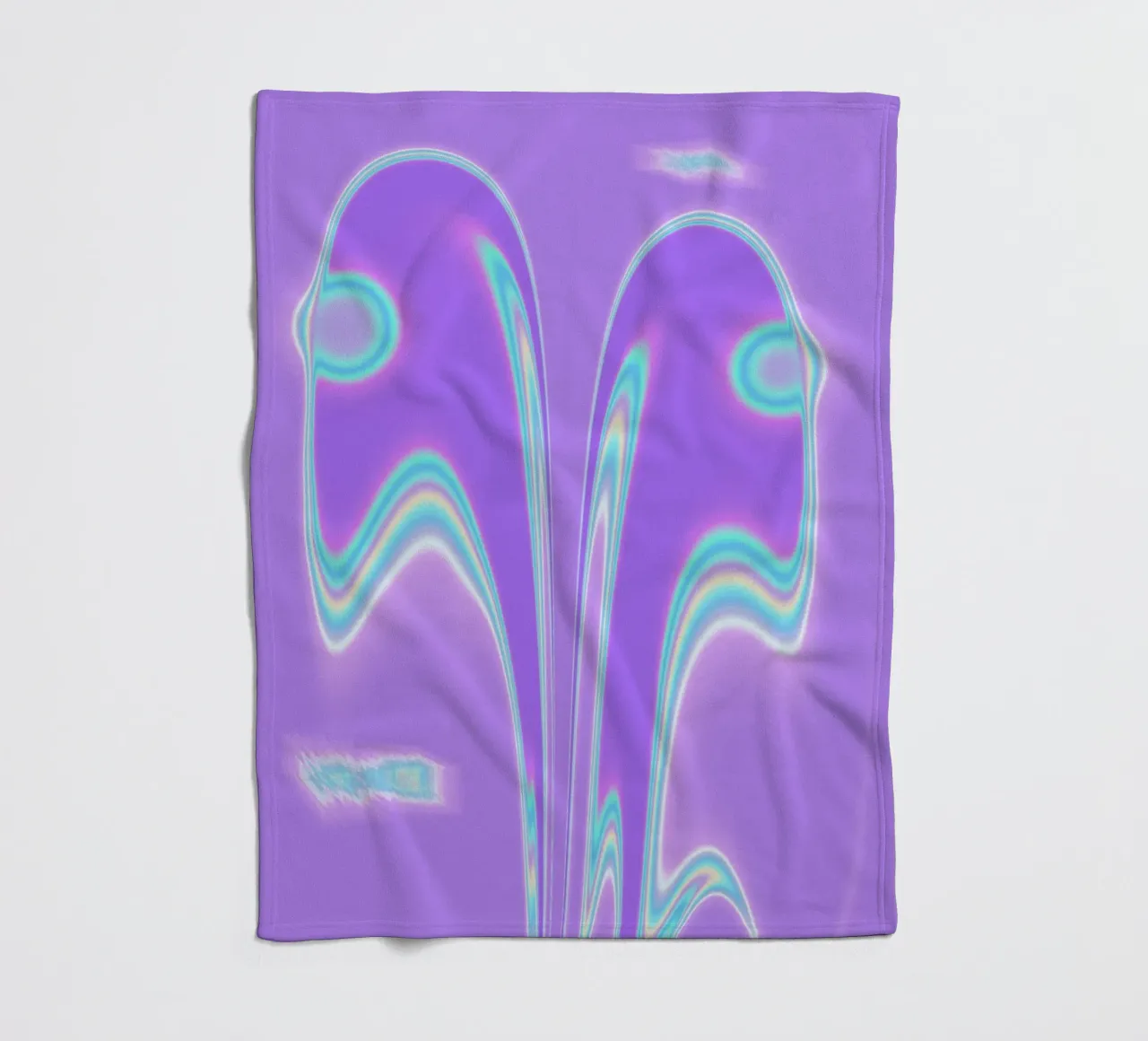 Spiegelformen in irisierendem Licht Fleecedecke von Sarah Mauriaucourt