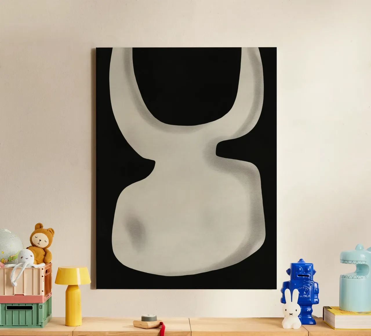 Negative space 08 canvas with Floater frame by Little Dean