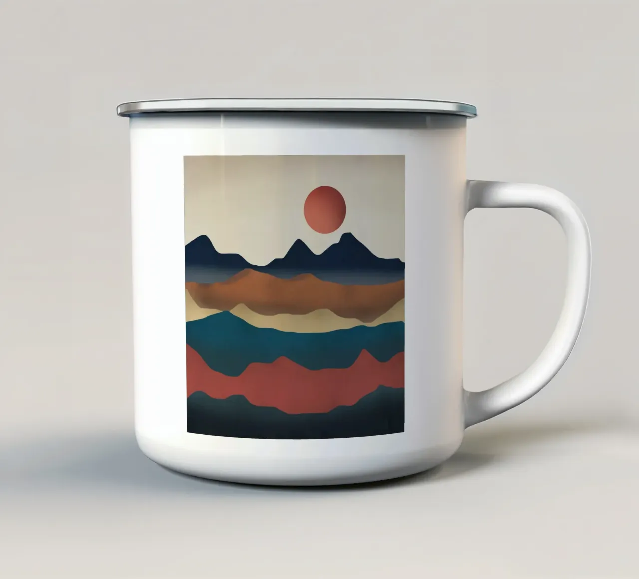 Terreno rosso tazza in smalto da Little Dean