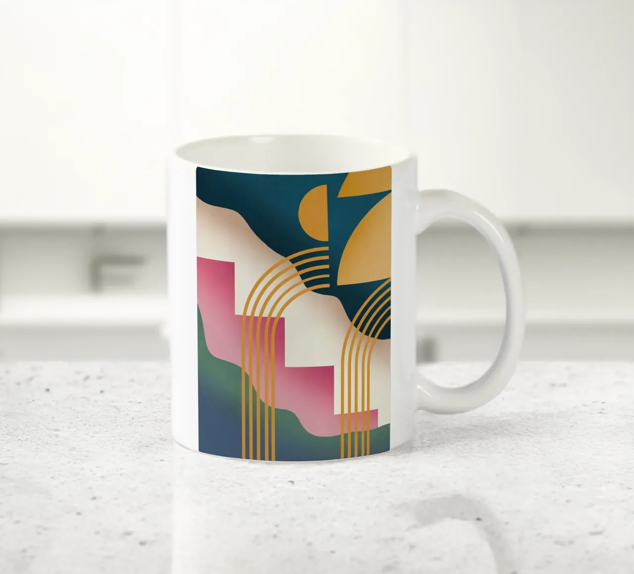 Spazio organico e geometrico 04 tazza in ceramica da Little Dean