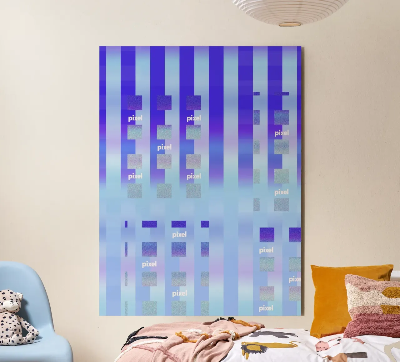 Caduta di pixel in un flusso degradato alluminio dibond da Sarah Mauriaucourt