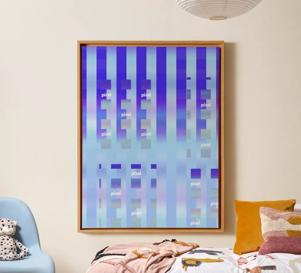 Caduta di pixel in un flusso degradato tela da Sarah Mauriaucourt