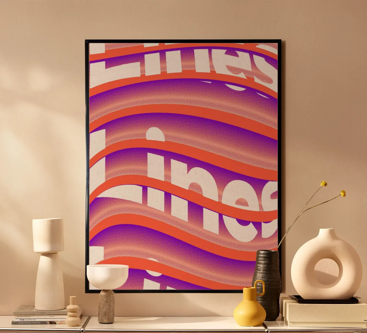 Typographic distortion in an undulating rhythm hahnemühle by Sarah Mauriaucourt