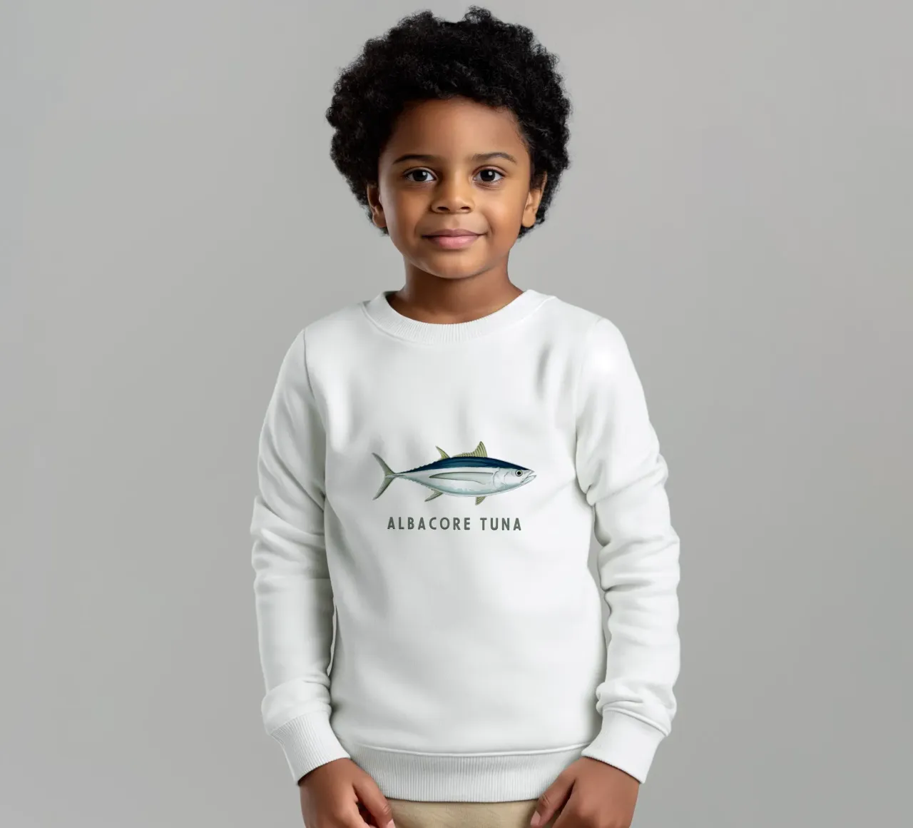 Albacore Tuna Saltwater Fish kids sweatshirt by singpentinksale