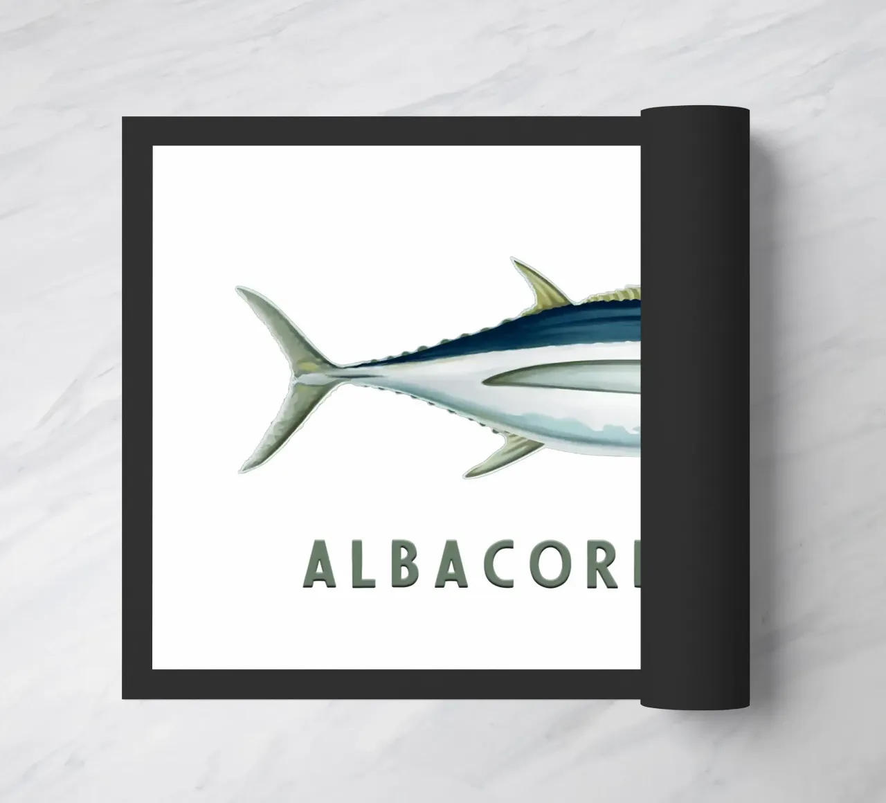Albacore Tuna Saltwater Fish doormat by singpentinksale