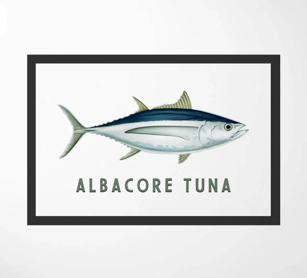 Albacore Tuna Saltwater Fish doormat by singpentinksale