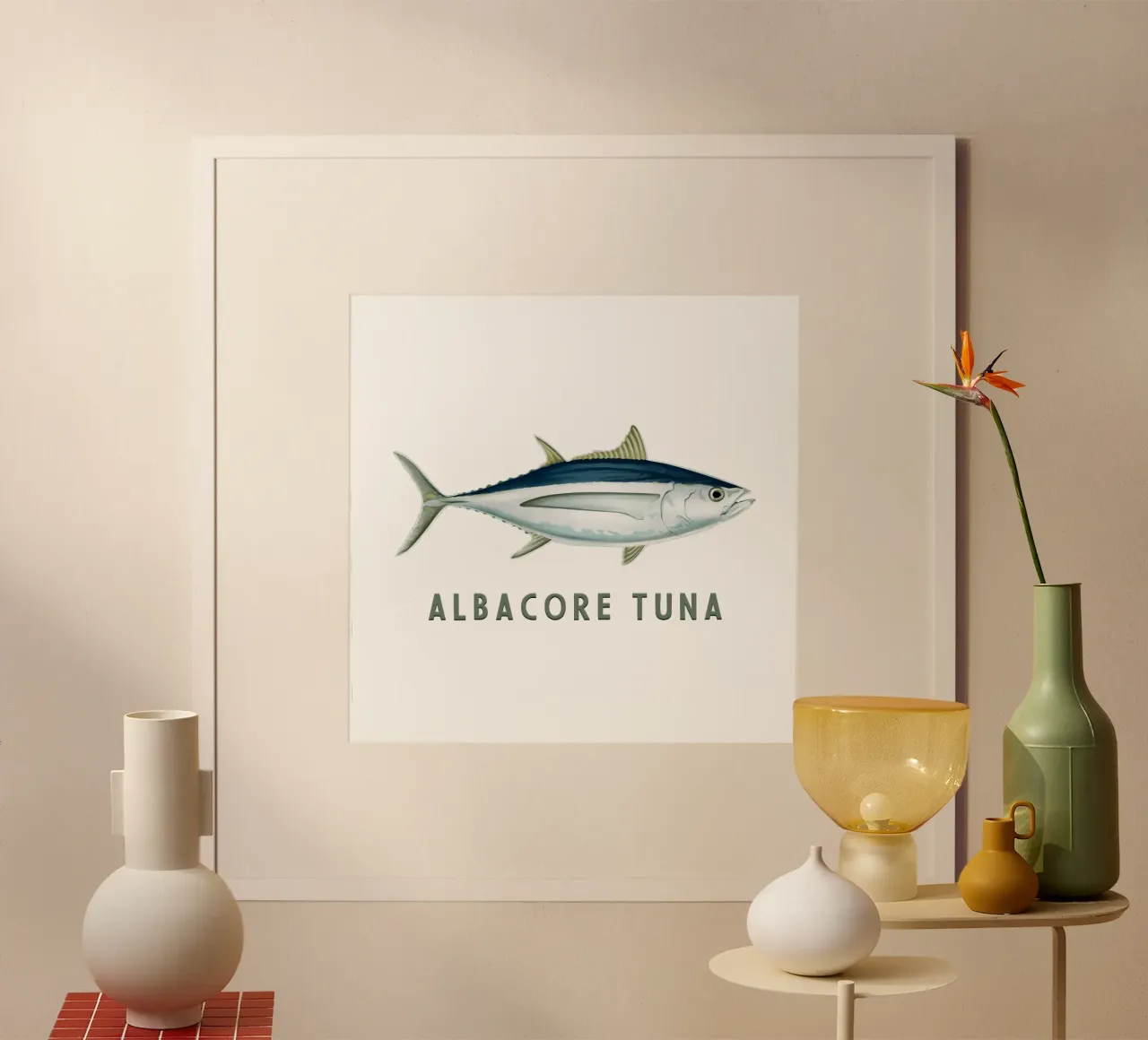 Albacore Tuna Saltwater Fish hahnemühle by singpentinksale