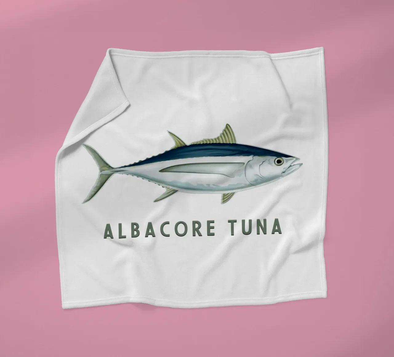 Weißer Thunfisch Salzwasserfisch Fleecedecke von singpentinksale