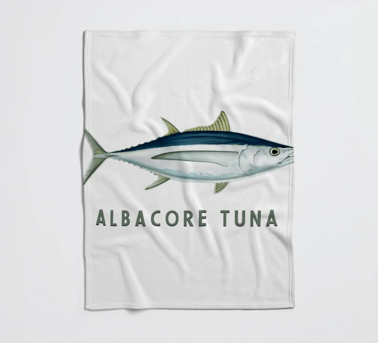 Weißer Thunfisch Salzwasserfisch Fleecedecke von singpentinksale