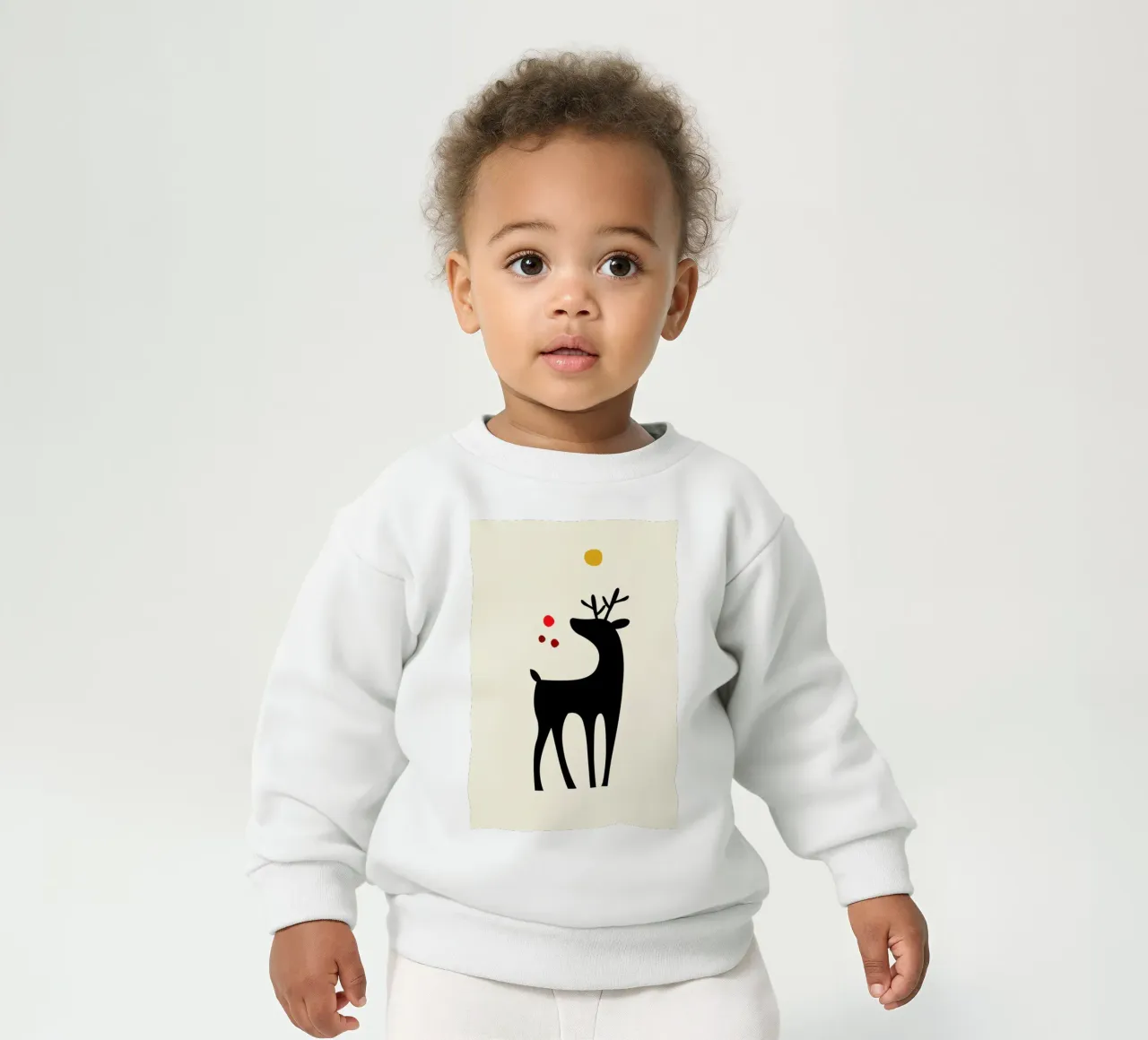 Rudolph Searching For His Nose felpa neonato da Kubistika