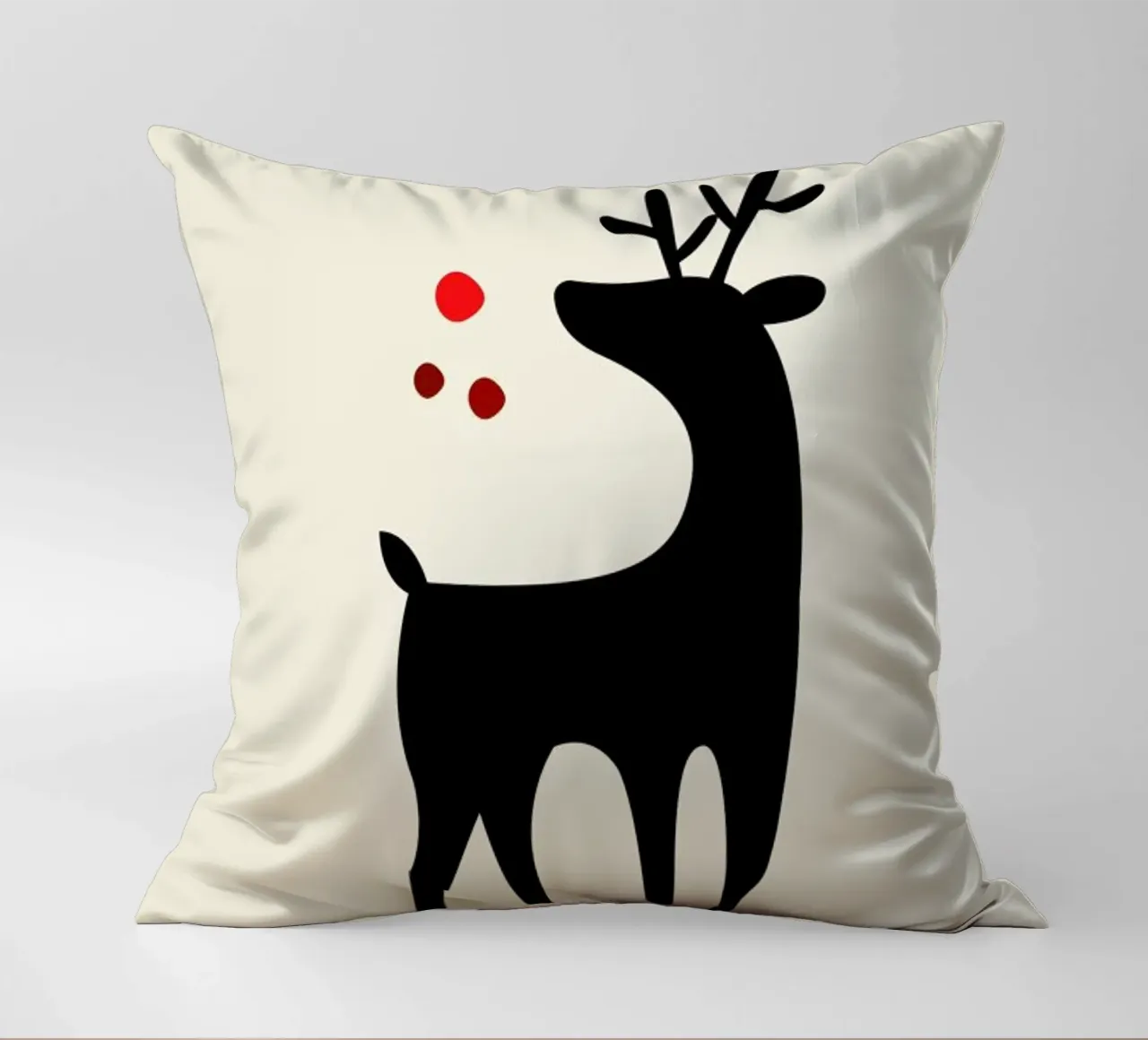 Rudolph Searching For His Nose cuscino da Kubistika