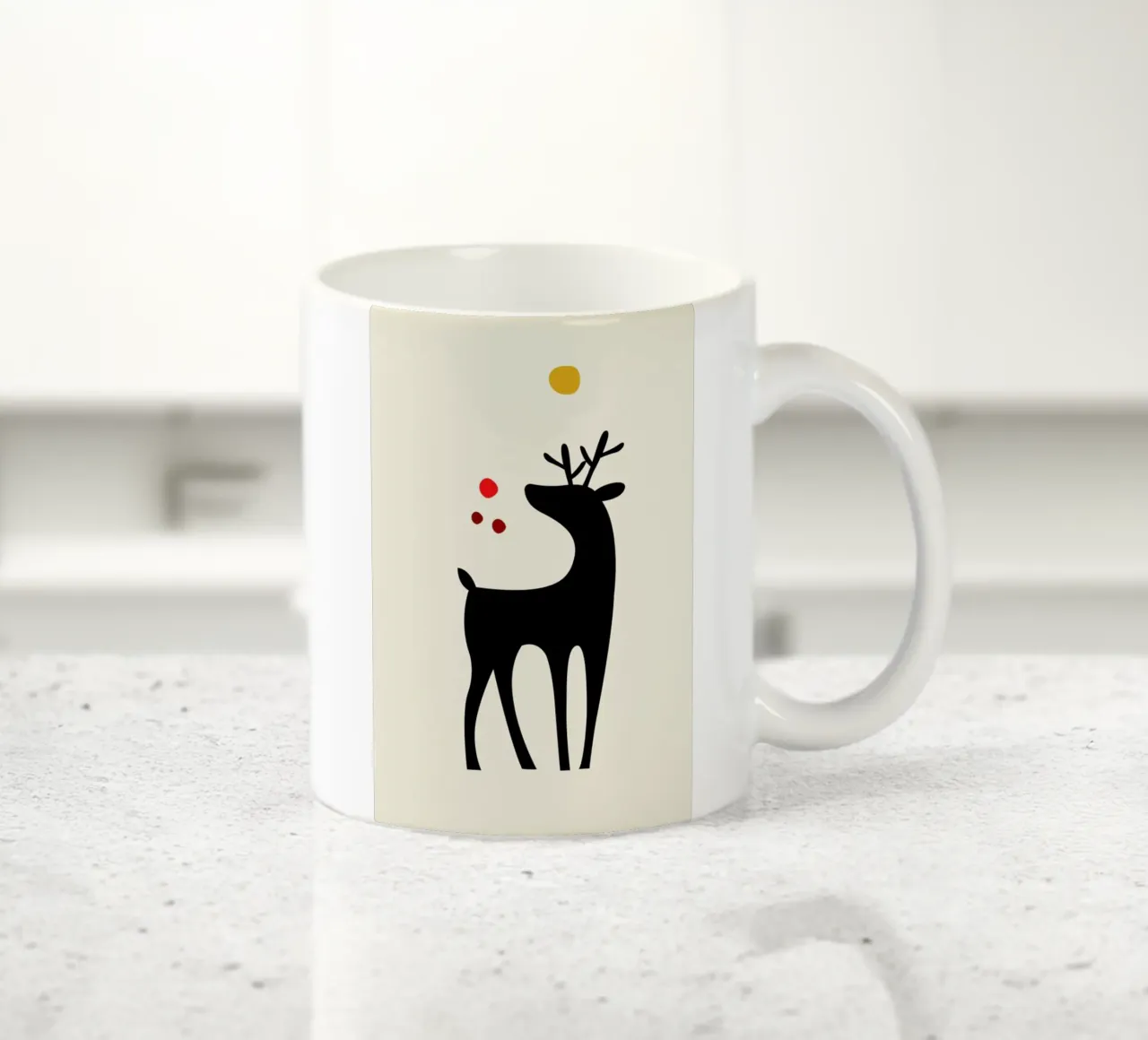 Rudolph Searching For His Nose tazza in ceramica da Kubistika