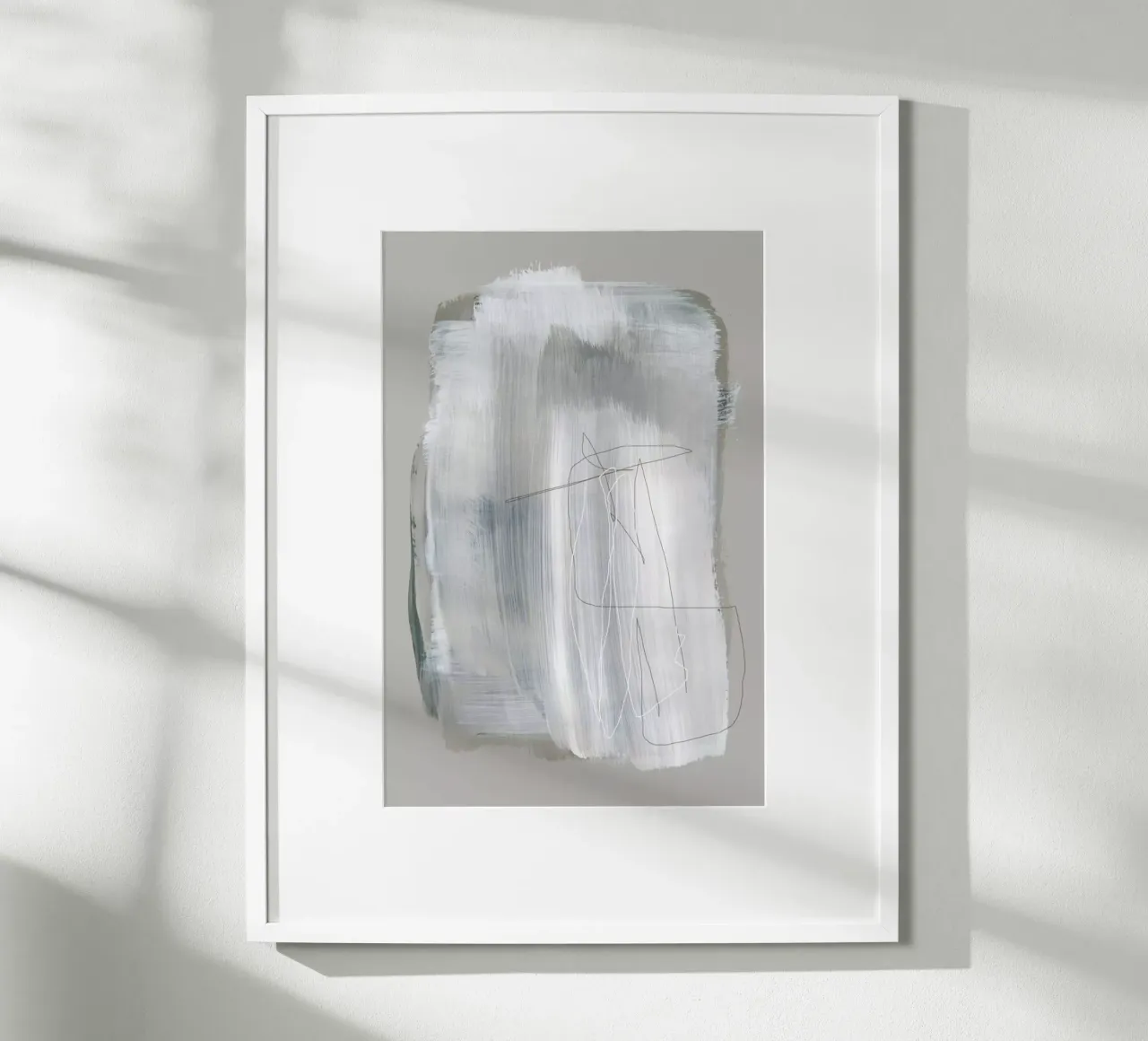 Abstract Brush Strokes 109 poster con telaio in alluminio da Mareike Böhmer