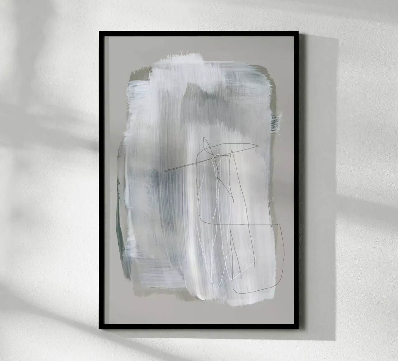 Abstract Brush Strokes 109 poster con telaio in alluminio da Mareike Böhmer