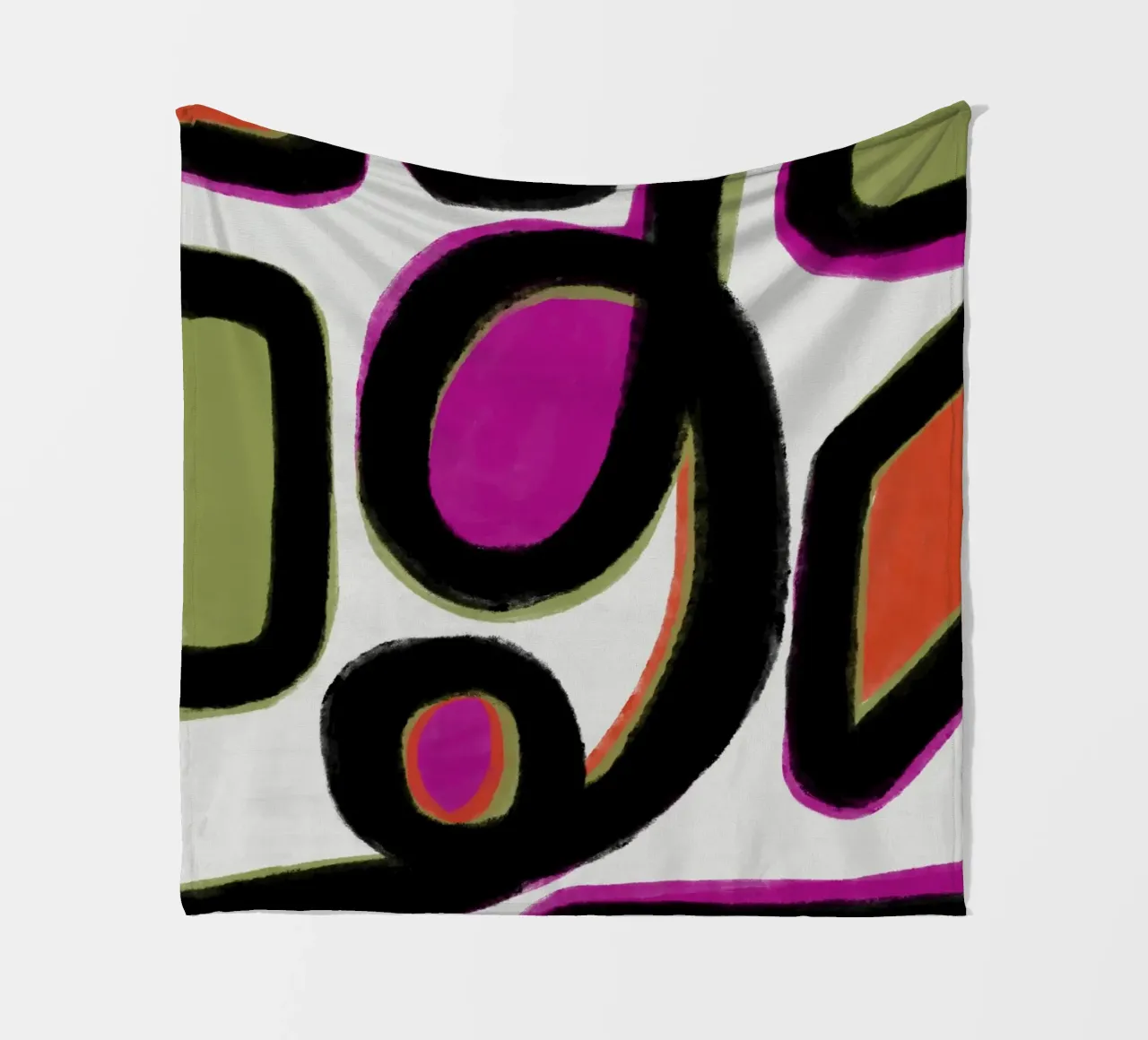 Abstract colour dynamics fleece blanket by Carinaprint