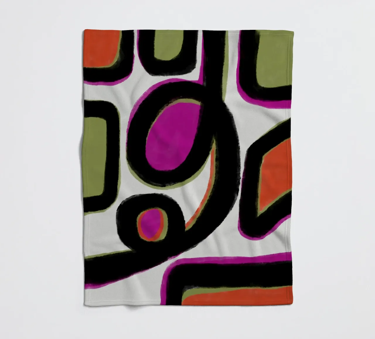 Abstract colour dynamics fleece blanket by Carinaprint