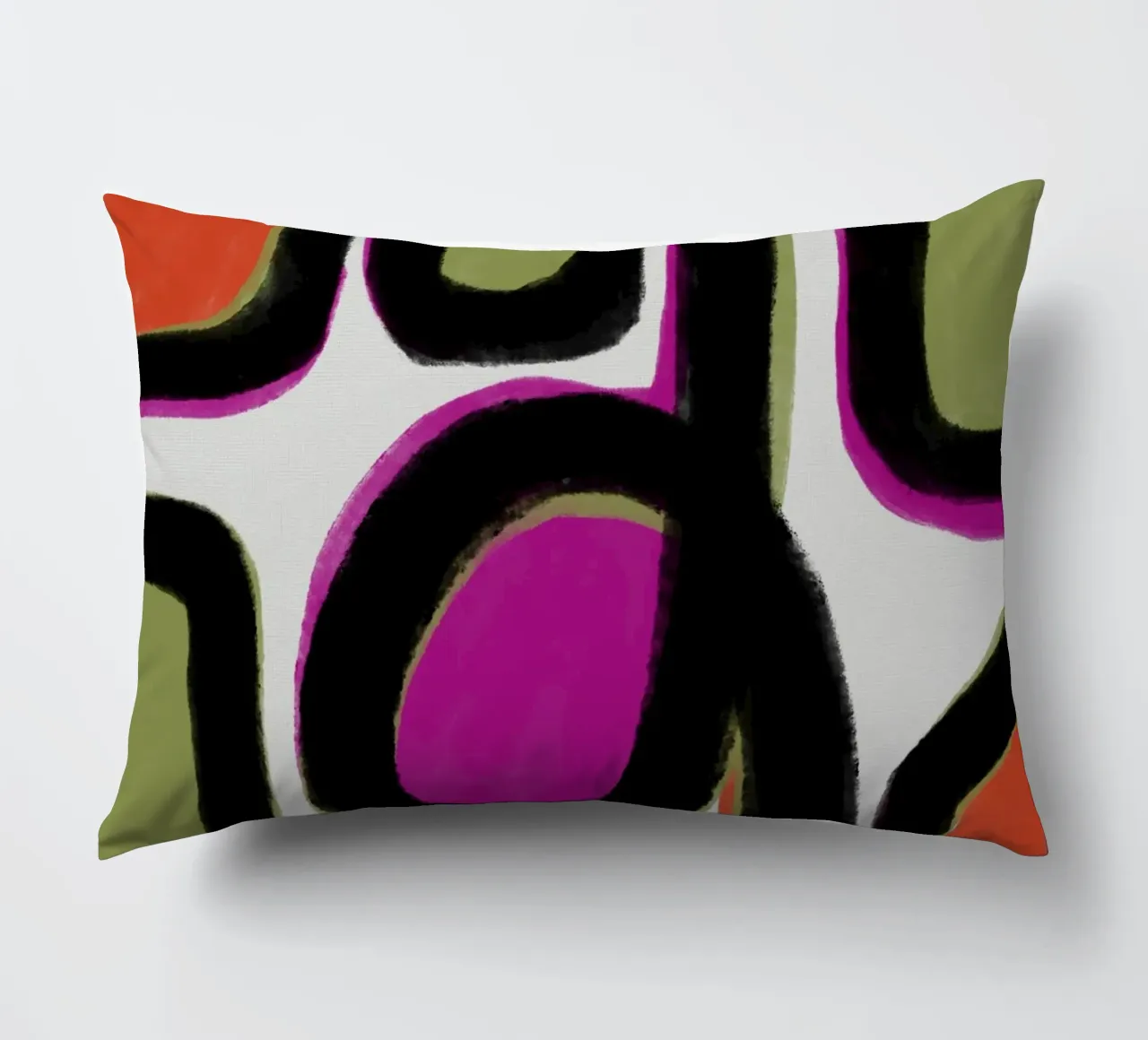 Abstract colour dynamics decorative cushion by Carinaprint