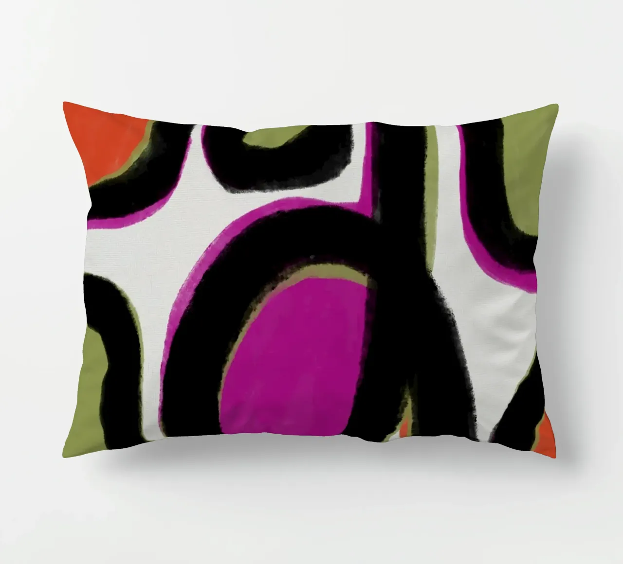 Abstract colour dynamics decorative cushion by Carinaprint
