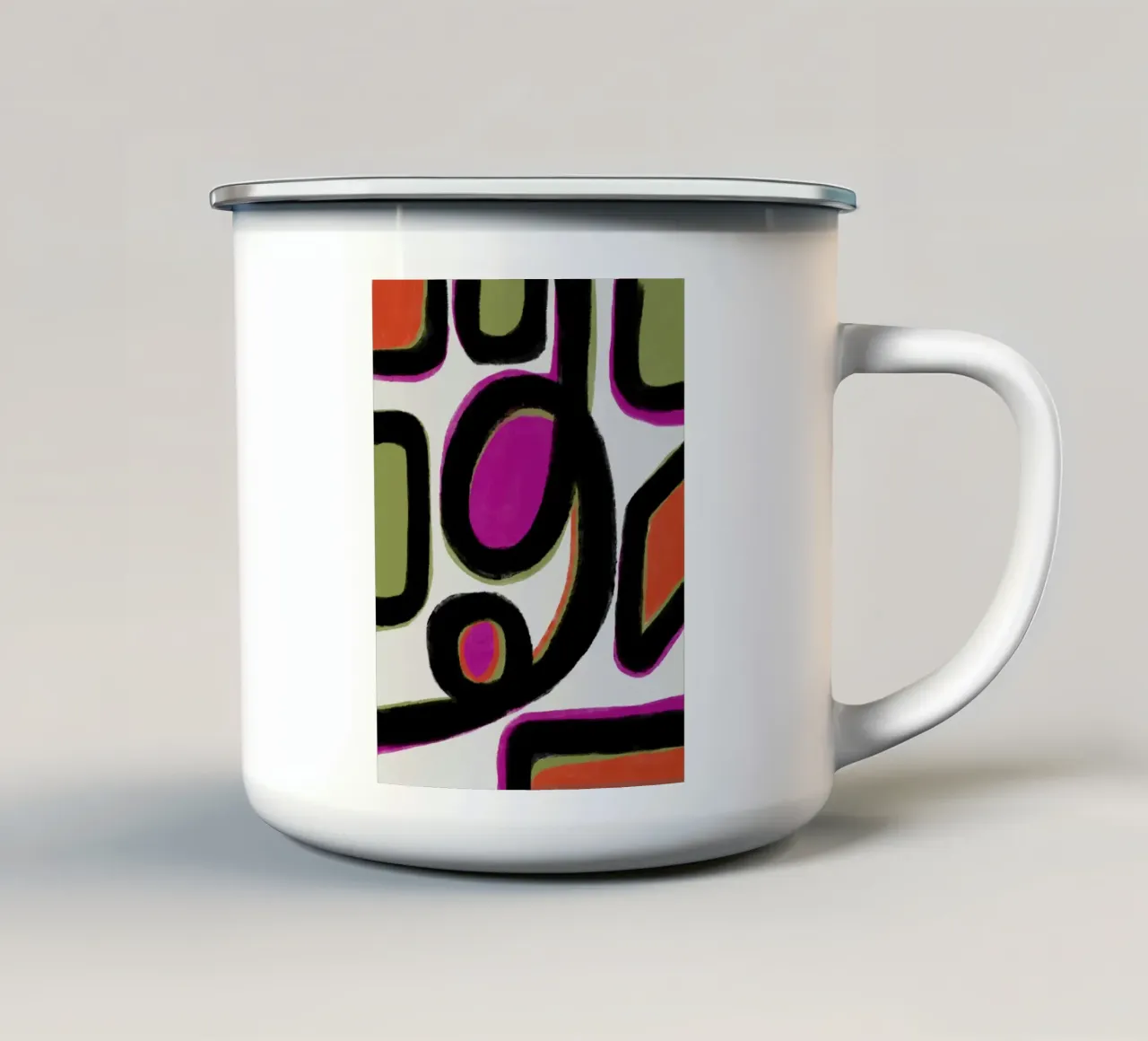 Couleur abstraite Dynamique mug en émail de Carinaprint