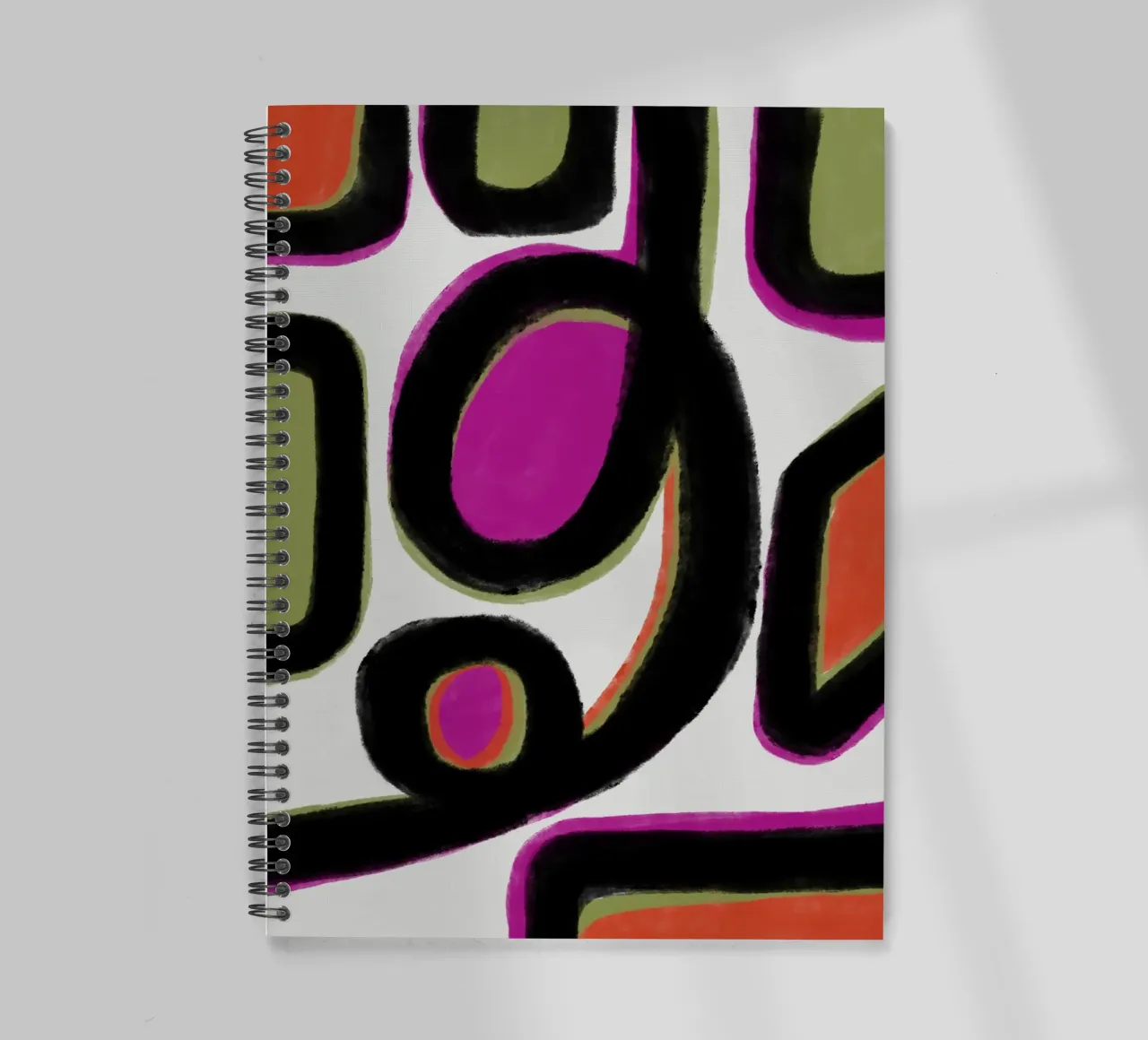 Abstract colour dynamics spiral notebook by Carinaprint